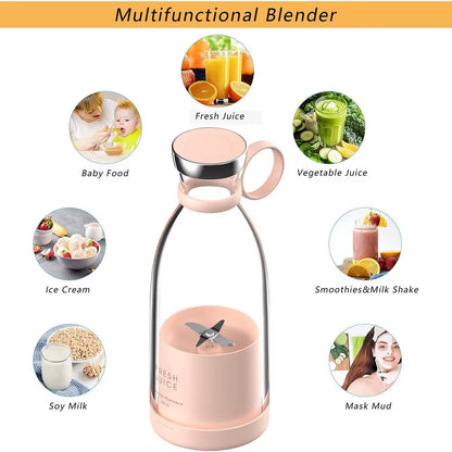 Kitchen Electric Mini Mixer Professional Shaker Bottle Fresh Juice Cup Rechargeable Household Smoothie Blender Portable